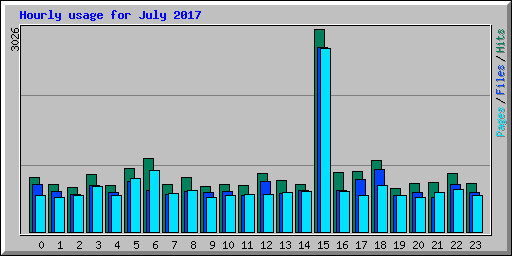 Hourly usage for July 2017